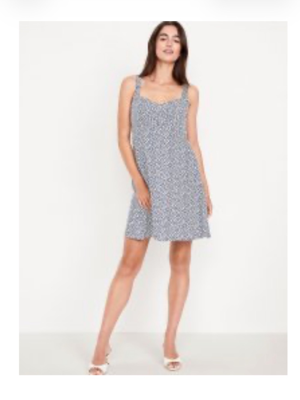 Old Navy Navy and White Floral Sundress